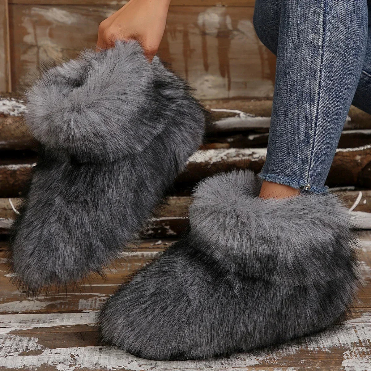 New Woman Boots High Boots Over-the-knee Fur Snow Boots