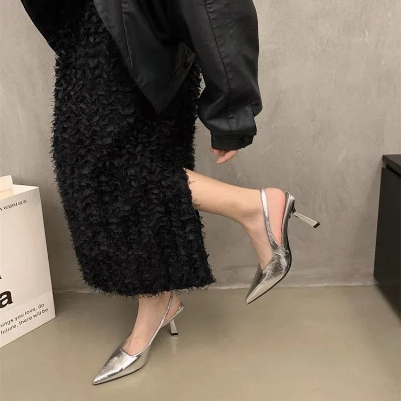 Chunky Transparent PVC Stylish New High Low Heel Pumps