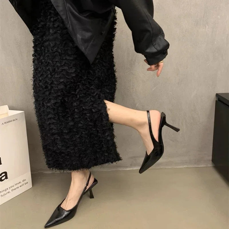 Chunky Transparent PVC Stylish New High Low Heel Pumps