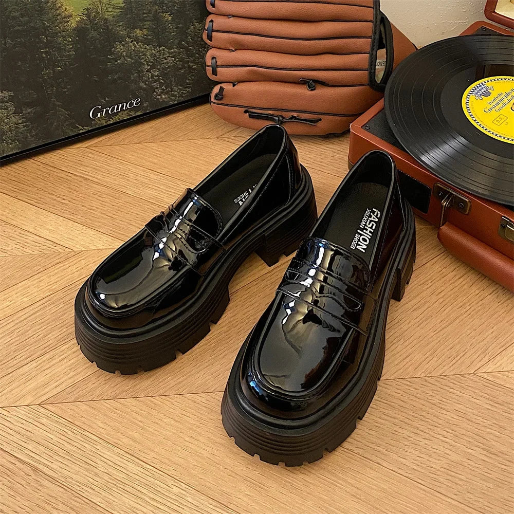 Height Increasing Comfortable Designer Moccasins Black Casual Loafers