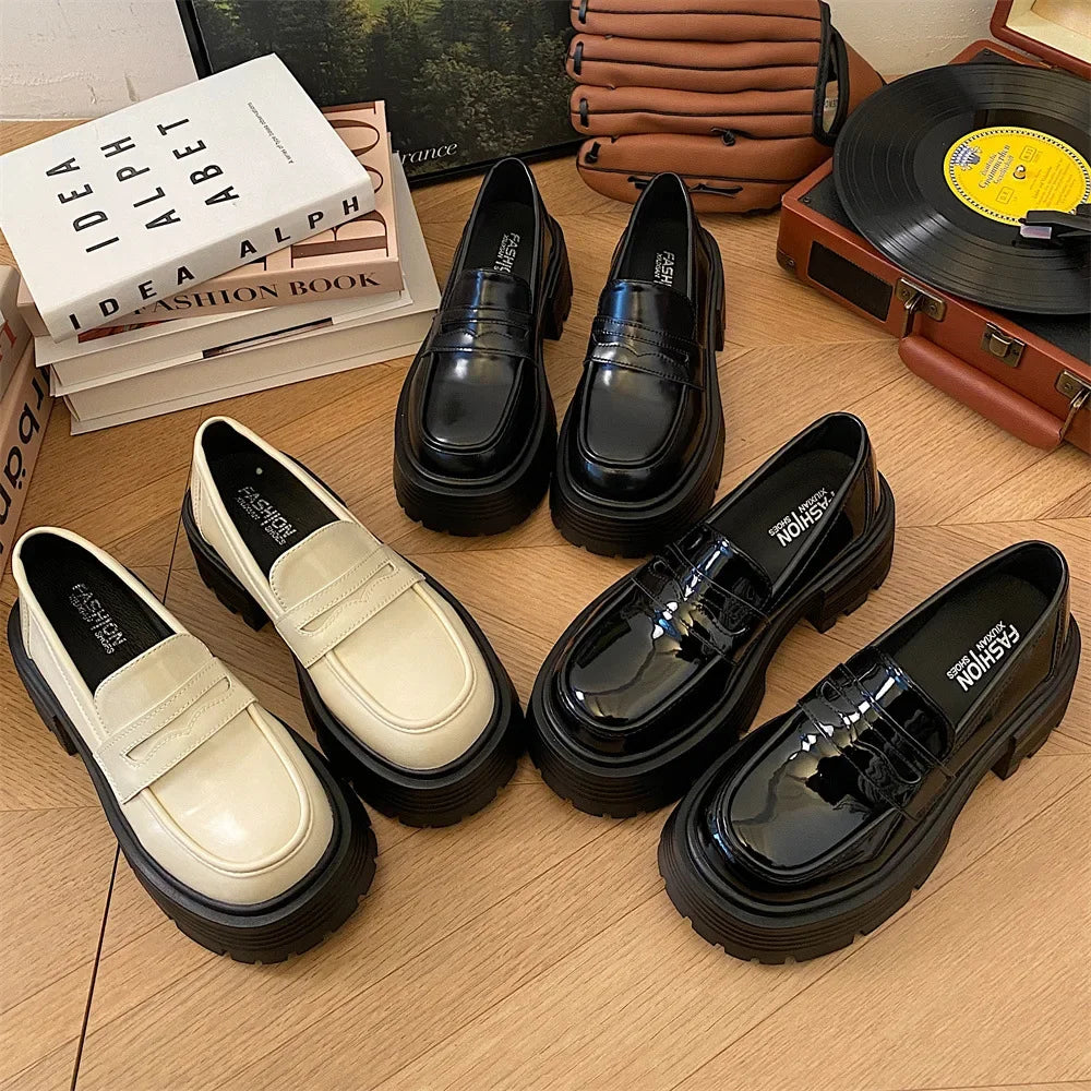 Height Increasing Comfortable Designer Moccasins Black Casual Loafers