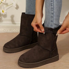 Plush and Thickening Women's Boots Solid Colors Casual Snow Boots