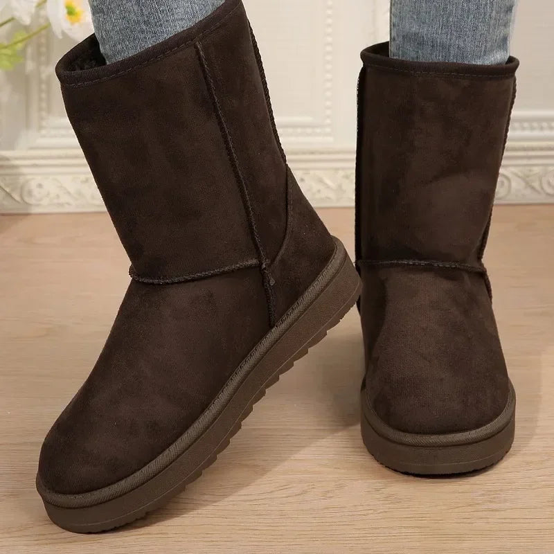 Plush and Thickening Women's Boots Solid Colors Casual Snow Boots