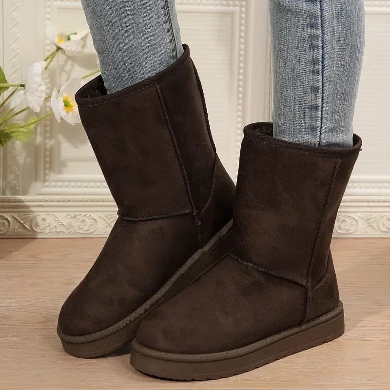Plush and Thickening Women's Boots Solid Colors Casual Snow Boots