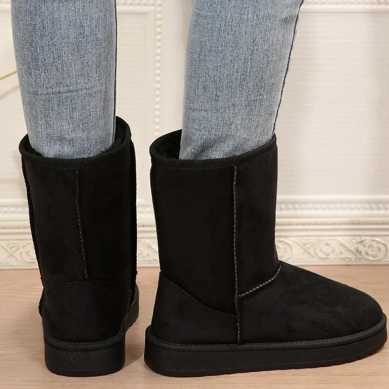 Plush and Thickening Women's Boots Solid Colors Casual Snow Boots