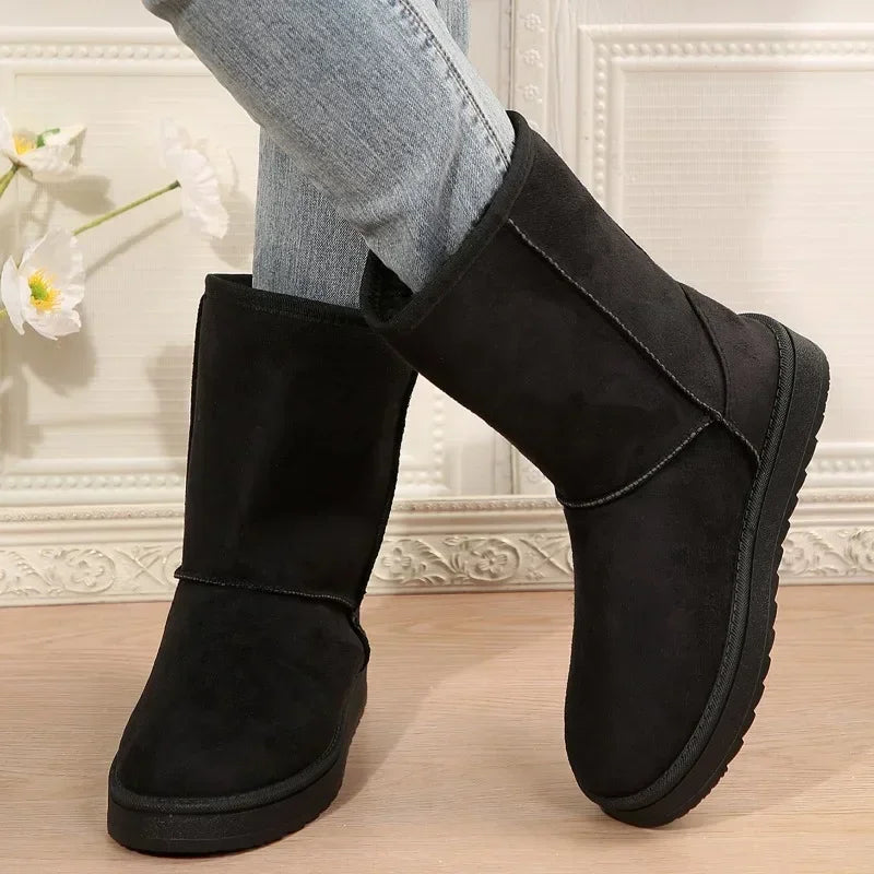 Plush and Thickening Women's Boots Solid Colors Casual Snow Boots