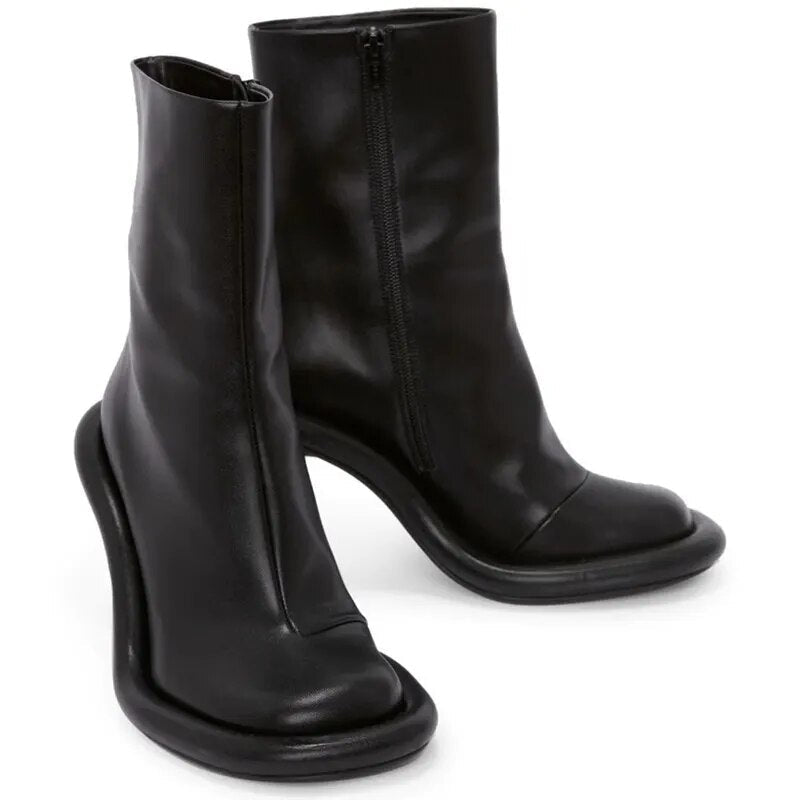 Lexa Round Zipper Heels