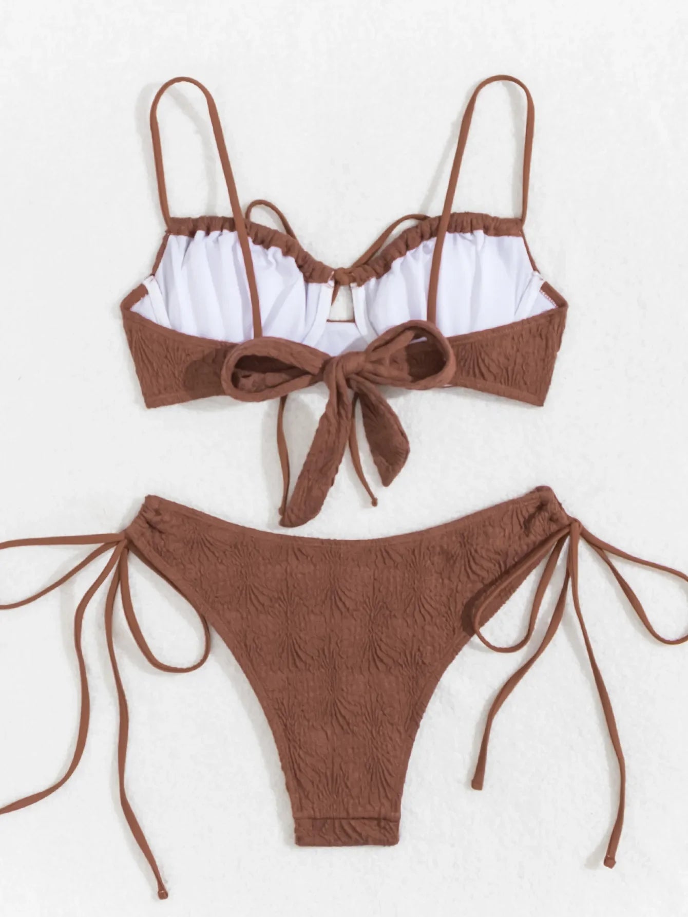 Front Tie Push Up Underwire Swimsuit
