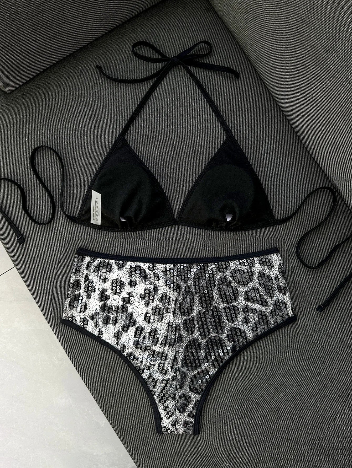 Sexy Shiny Sequin Bikini Set