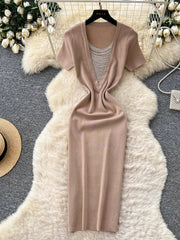 Beading Knitted OL Dress