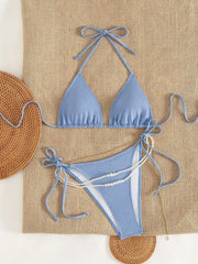 Shiny Blue Micro Bikini