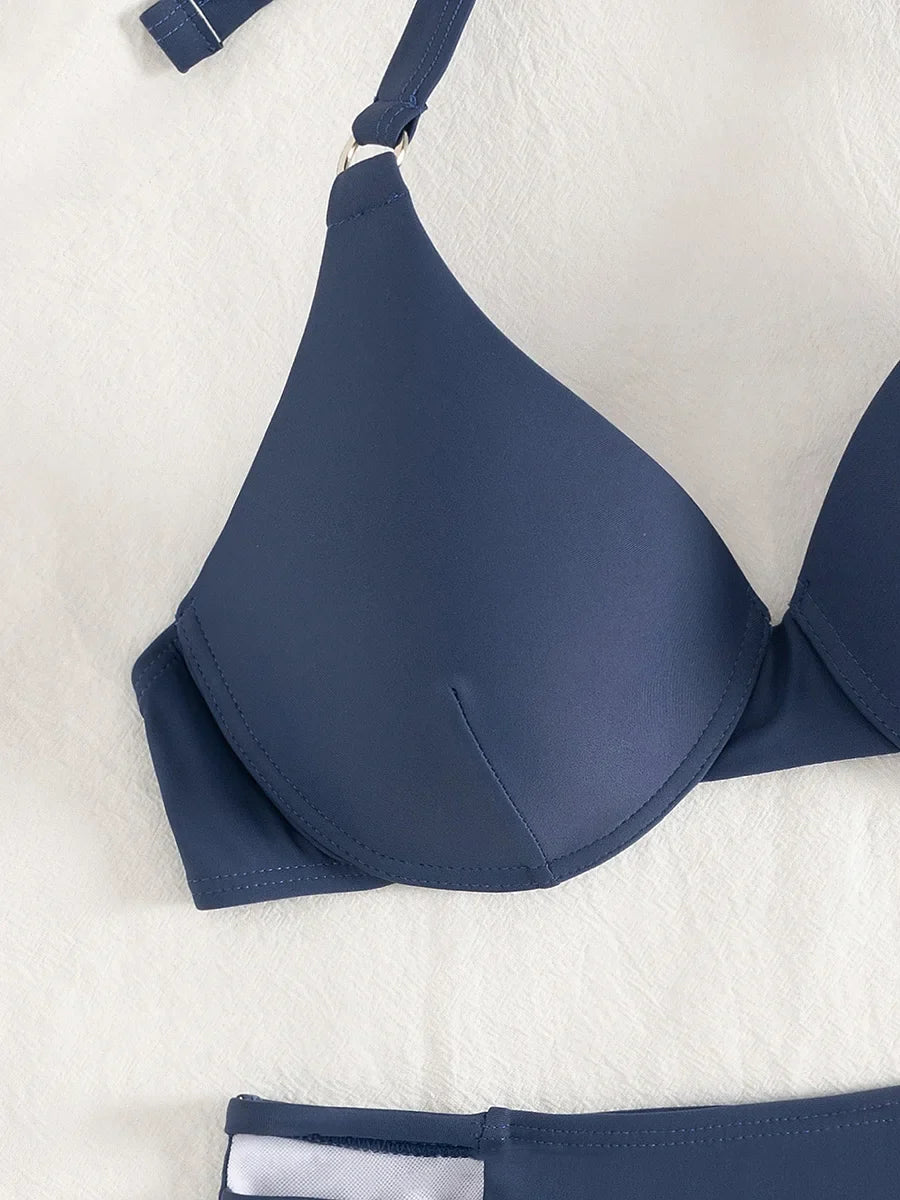 Leopard Underwired Bra Cup Bikini
