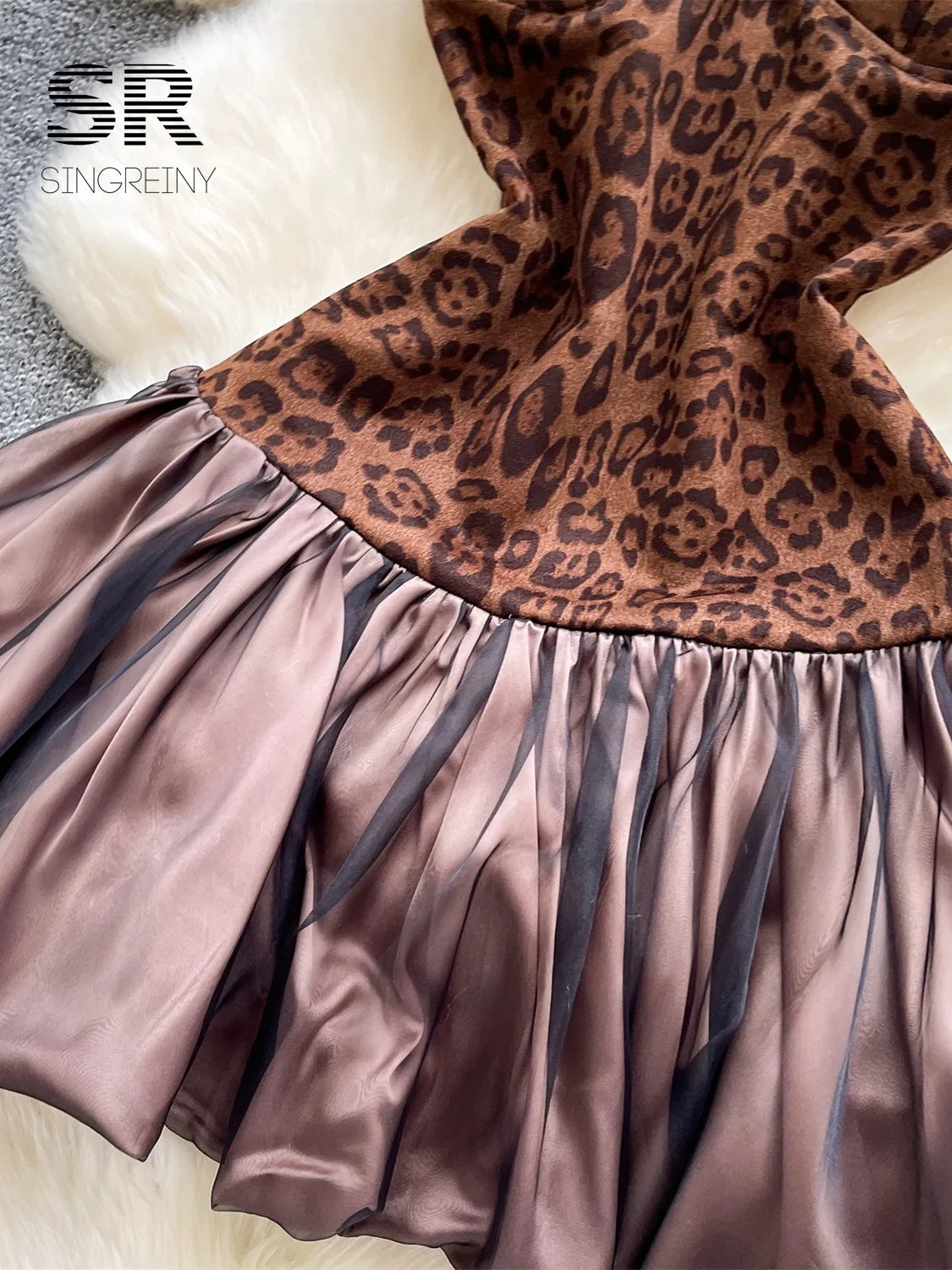 Strapless Leopard Sexy Tutu Dress
