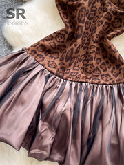 Strapless Leopard Sexy Tutu Dress
