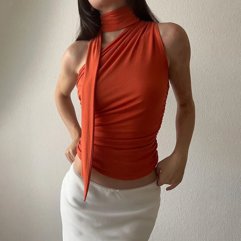 Backless Sexy Off Shoulder Halter Tank Tops