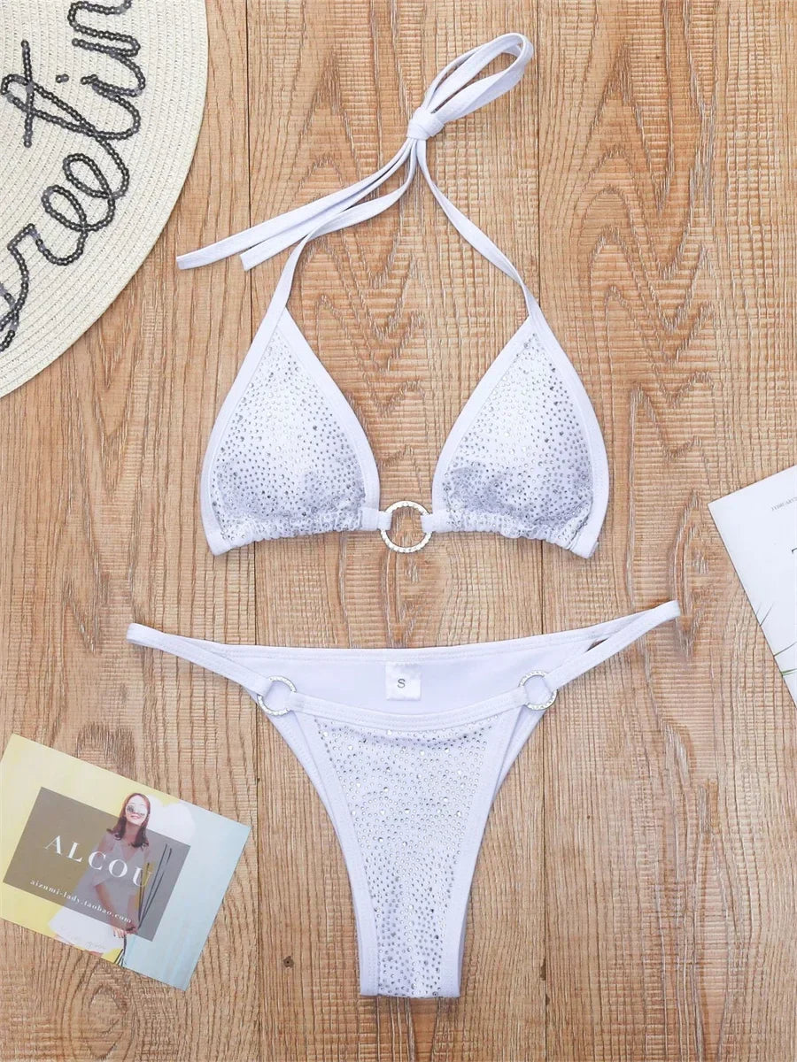 Sexy Sequin Rhinestone Bikini