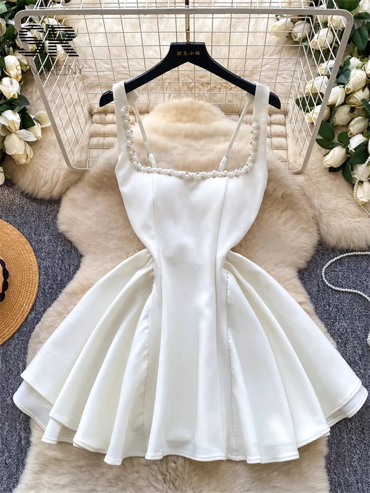 SINGREIN Pearl Beading Gala Dress