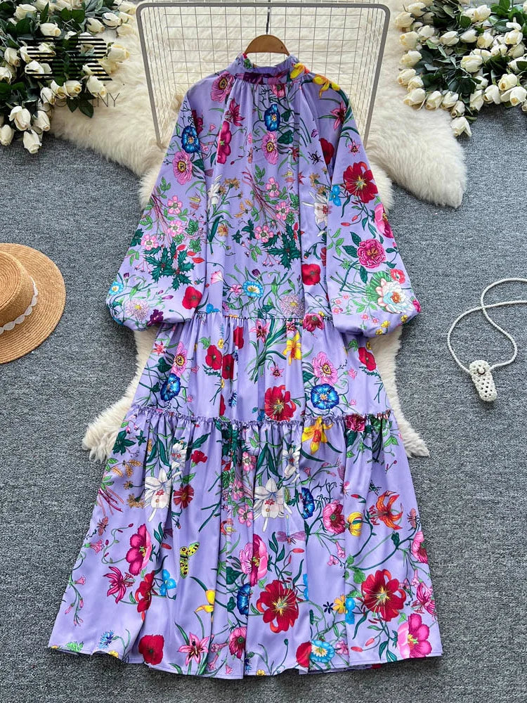 Bohemian Floral Oversize Dress
