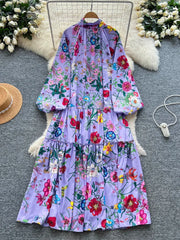 Bohemian Floral Oversize Dress