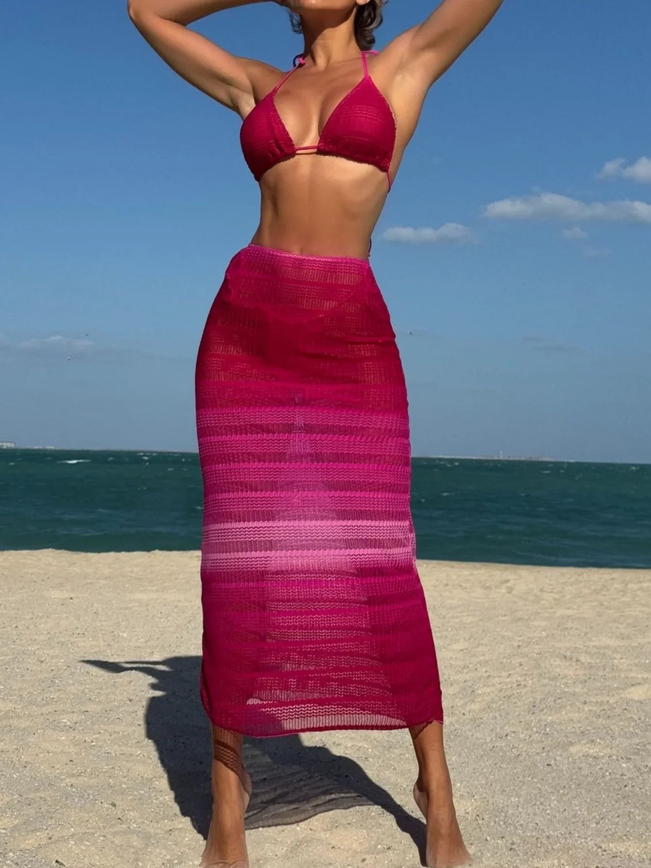 Sexy Women's Knitted Beach Bikini Set