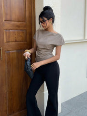 Boat Collar Crop Top