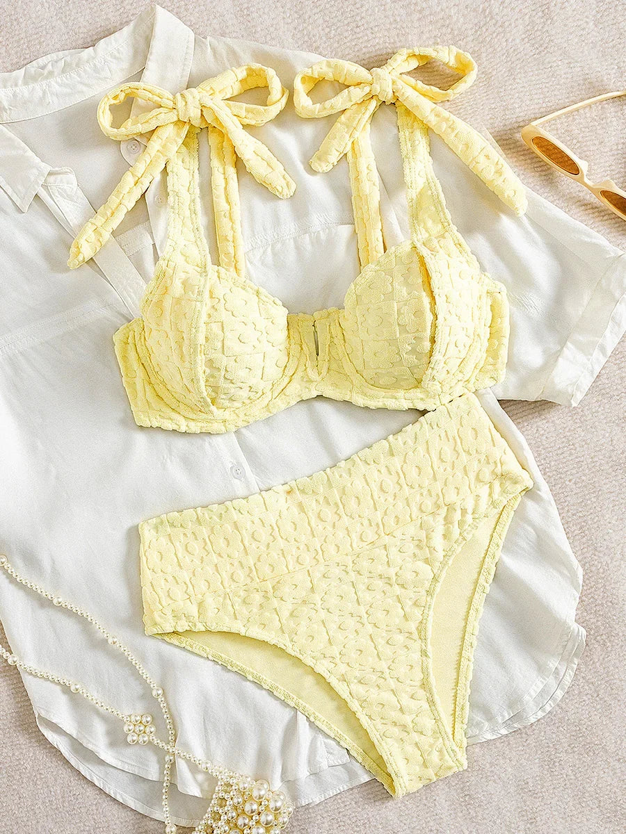 S - XL V Shaped Underwired Female Swimsuit