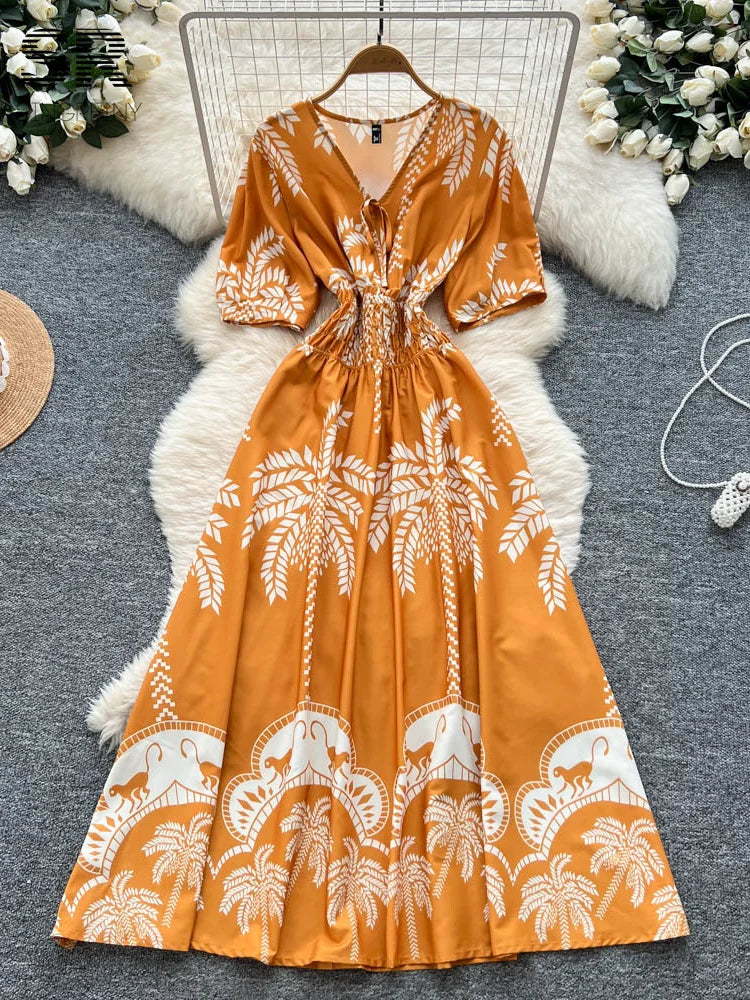 Bohemian Print Long Dress