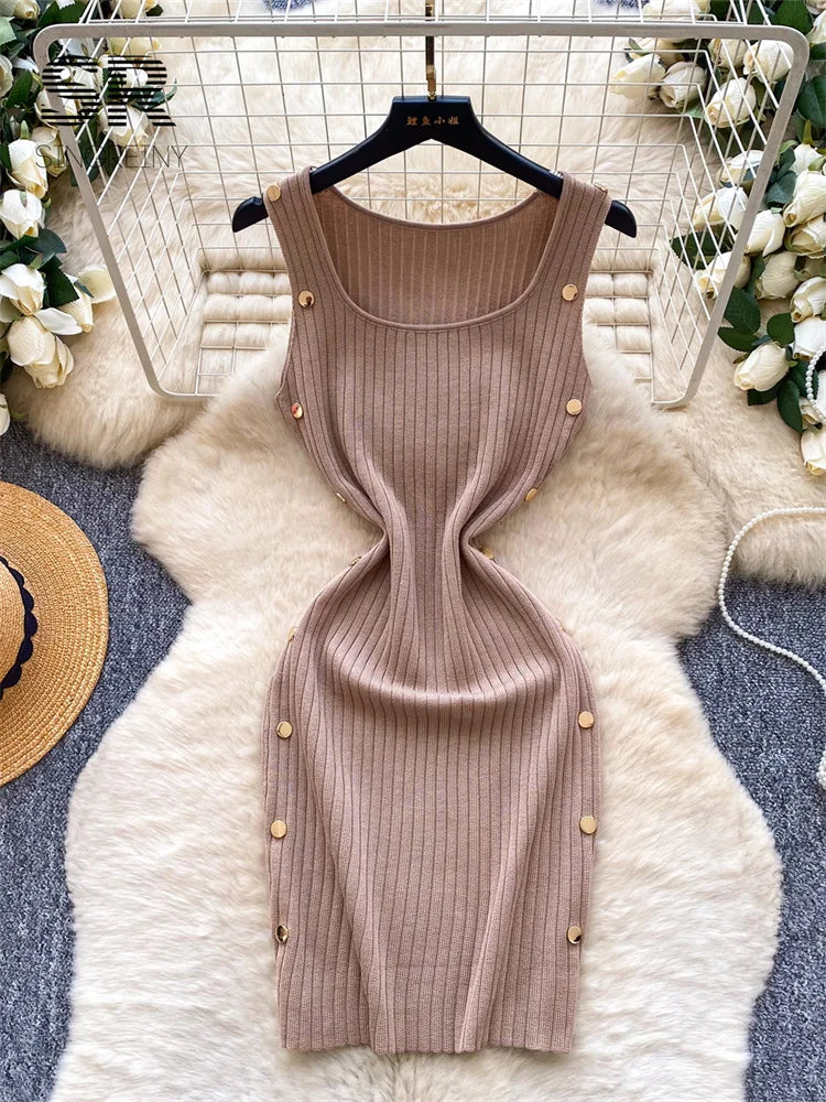 Chic Knitting Pencil Dress