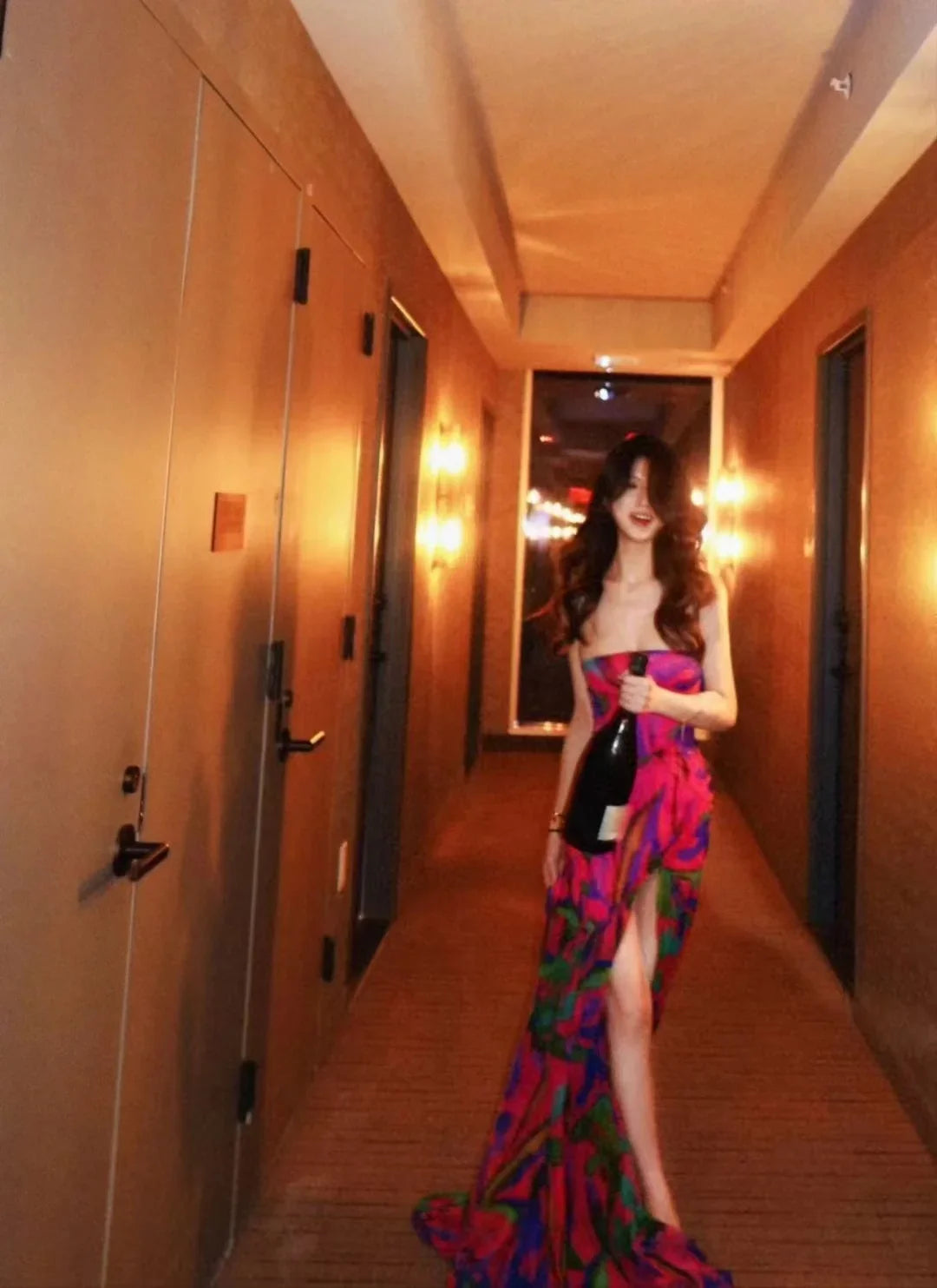 Retro Printed Long Dress