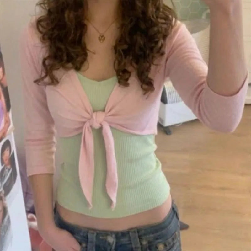 Thin Cover Up Streetwear Bolero T-shirt