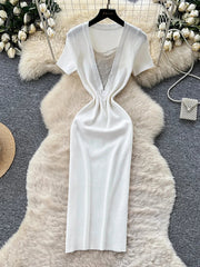 Beading Knitted OL Dress