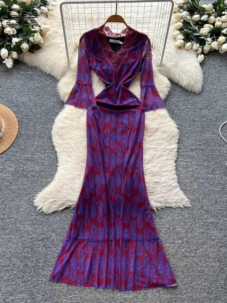 Senior Print Sexy Dress