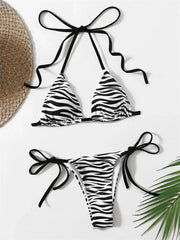 Sexy Zebra Striped Bikini