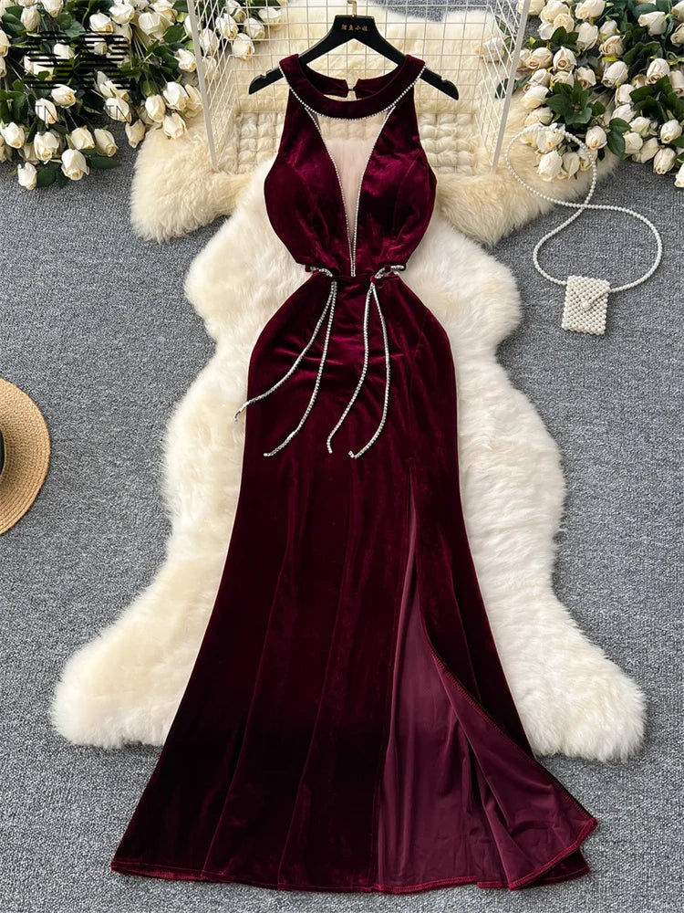 Sexy Senior Velvet Dress