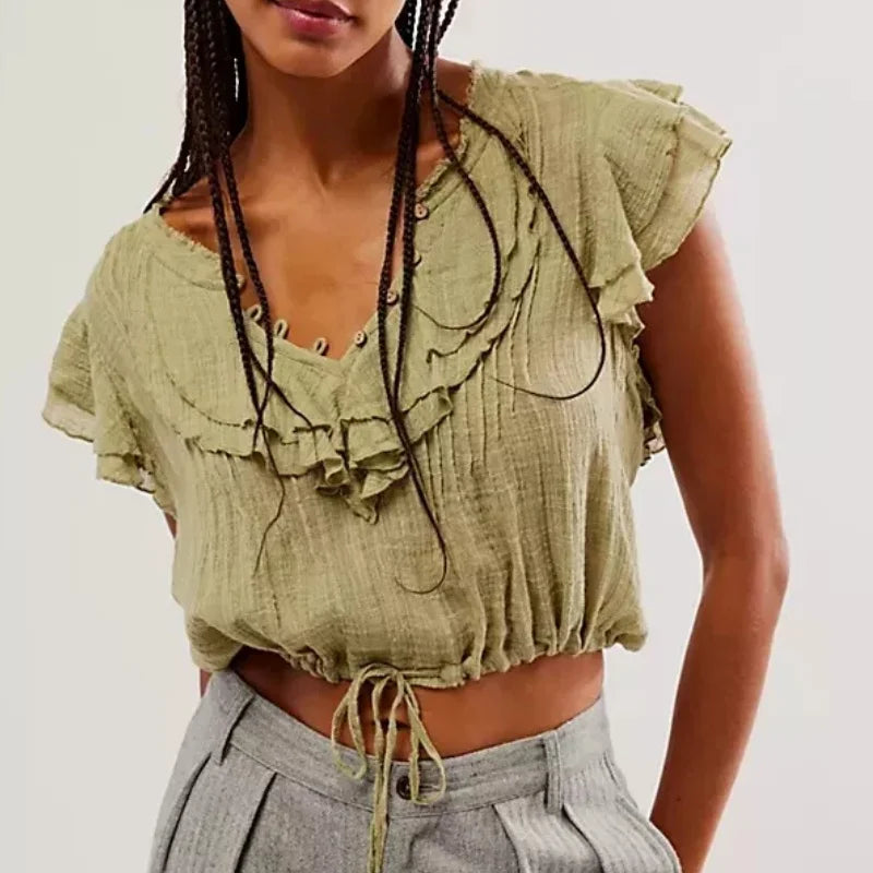 Ruffle Crop Top