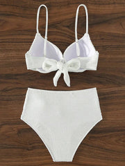 Wrinkled Bra Cup High Waist Bikini
