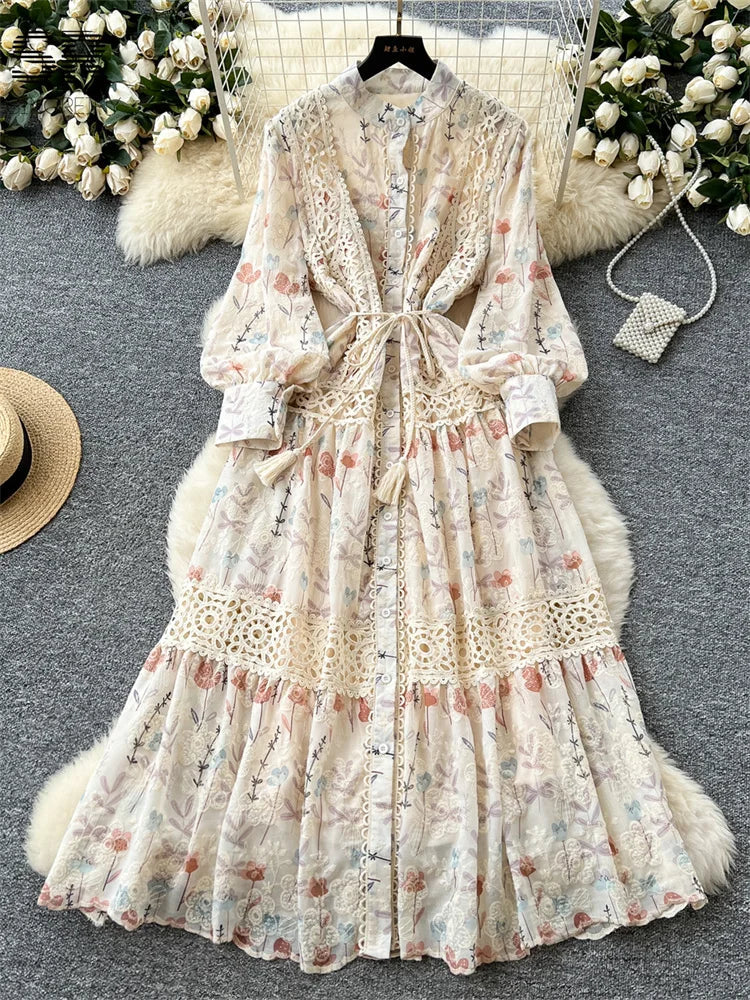 Senior Floral Long Dress