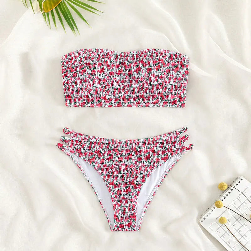 Sexy Hollow Out High Waist Bikini Set