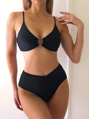 Sexy Pleate High Waist Bikini