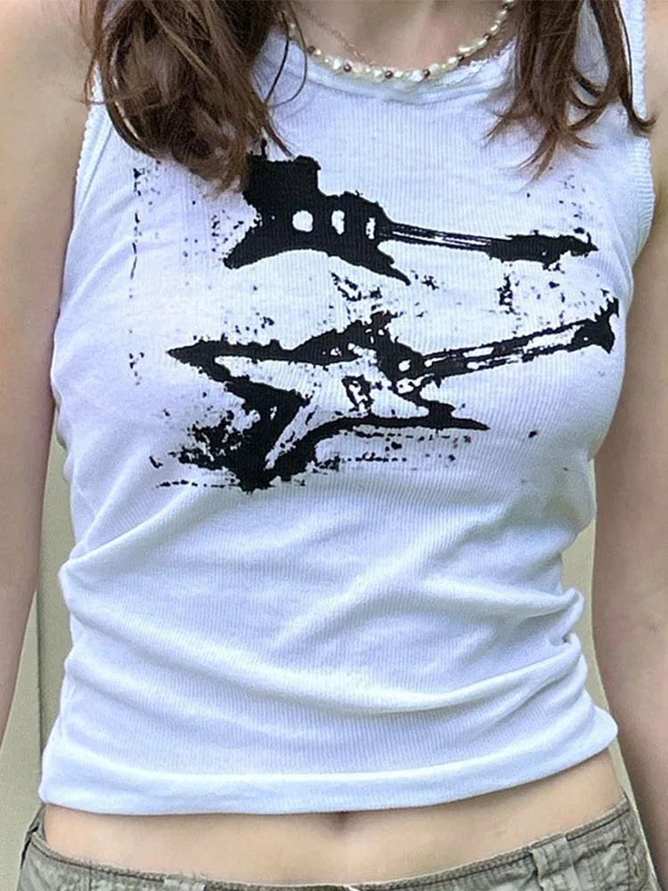 Women's Y2K Casual Ribbed Sleeveless Tank Top
