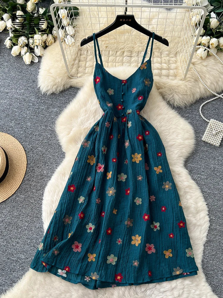 Embroidery Casual A-line Dress