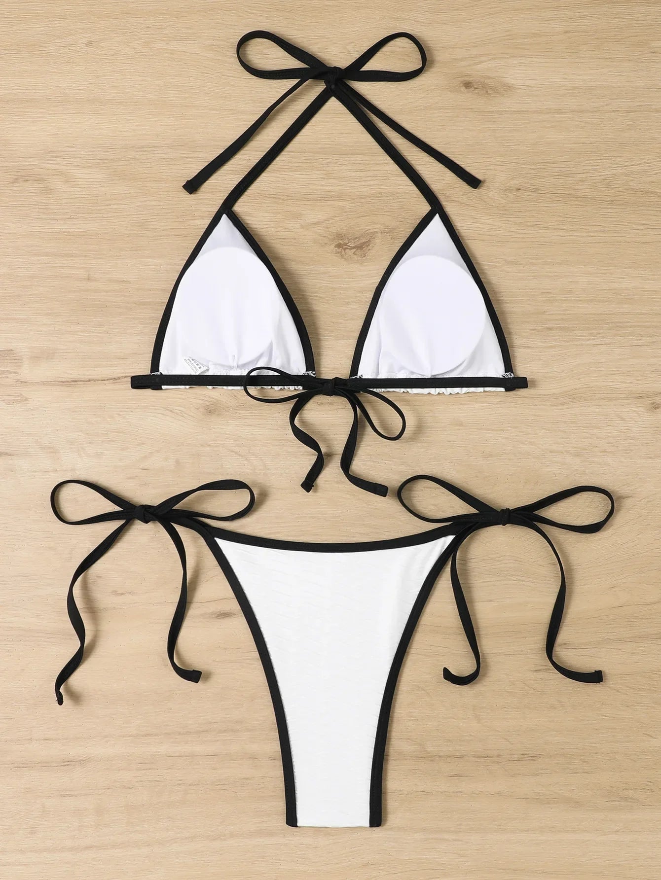 Sexy Black Contrast Bikini Set