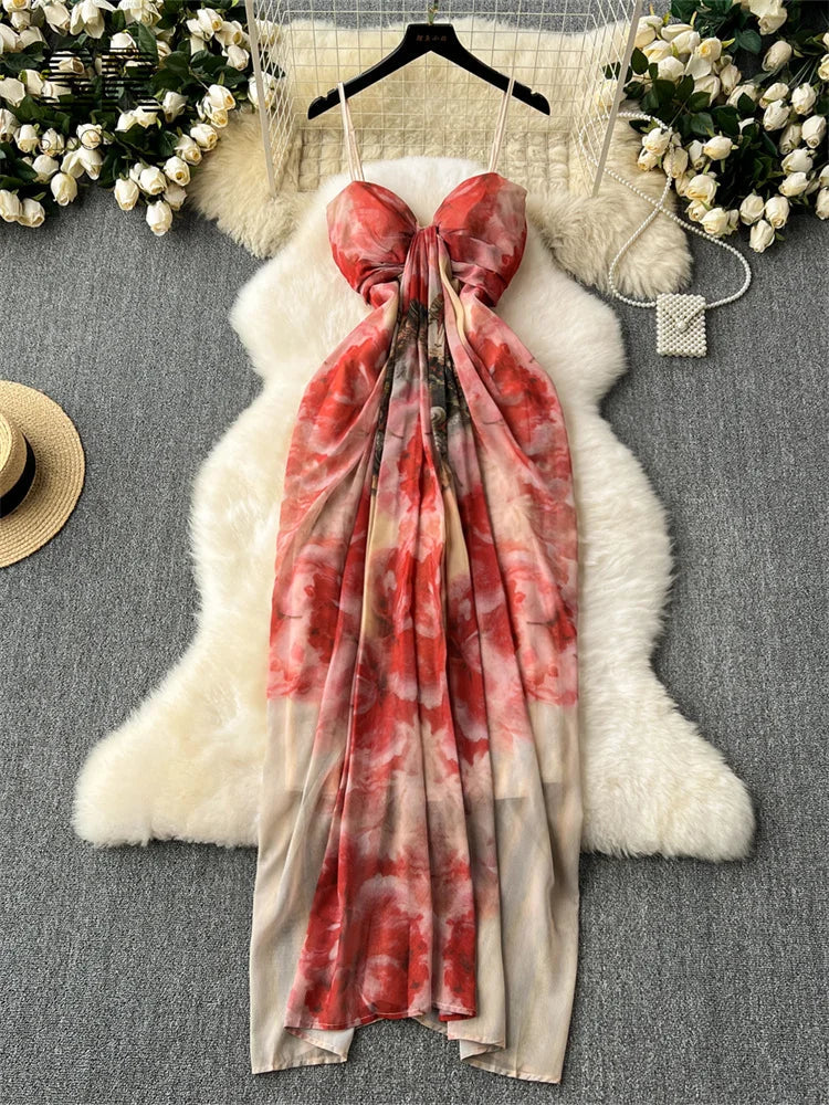 Print Vacation Maxi Dress