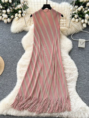 Bohemian Stripe Long Dress