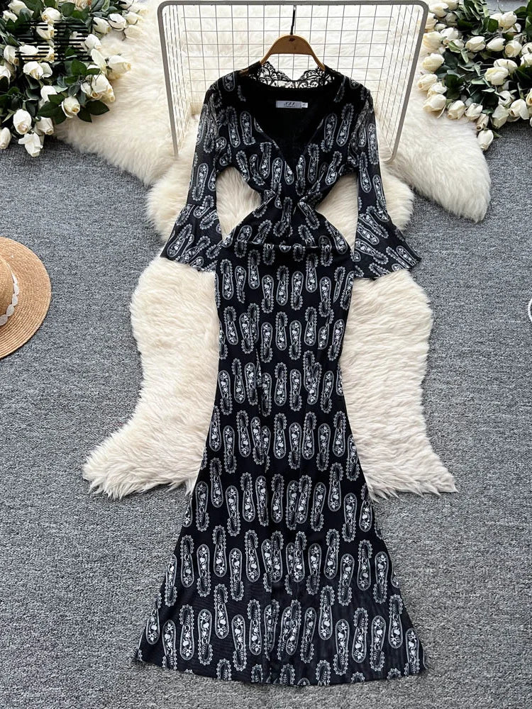 Senior Print Sexy Dress