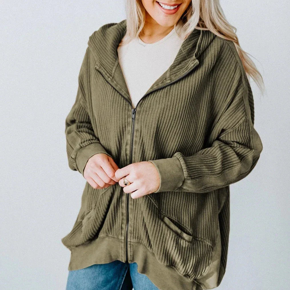 Waffle Wonderfall Zip-Up Hoodie