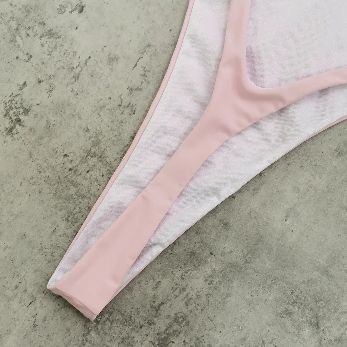 Luxury Diamond Pink Swimwear Women Sexy Hollow Out Backless Thong Bikini