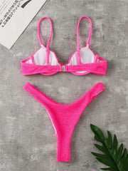 White Black Push Up Ribbed Micro Swimwear