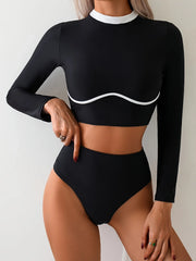 Vintage Black Contrast Bikini