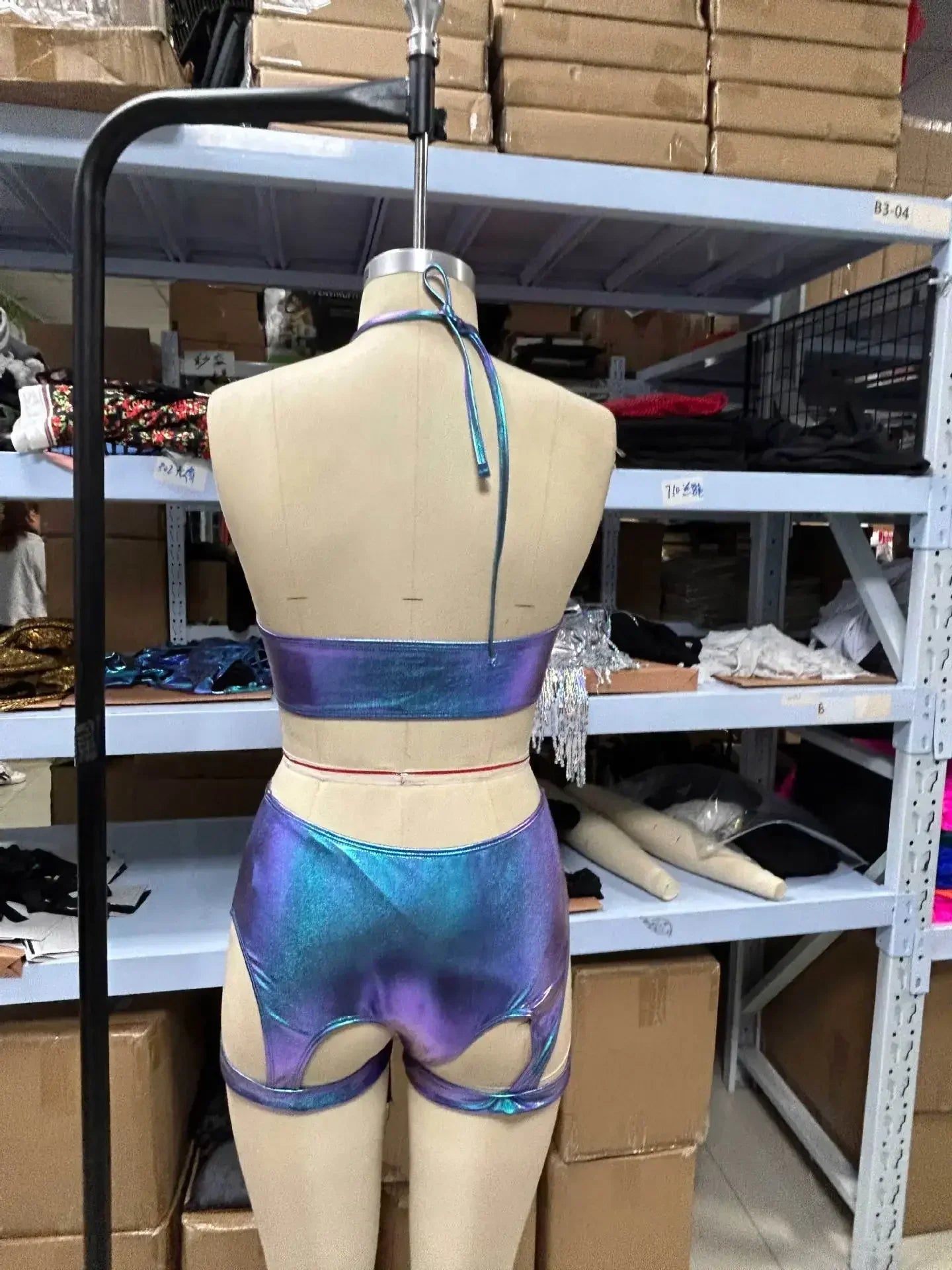 Sexy Blue Laser Bikini Set